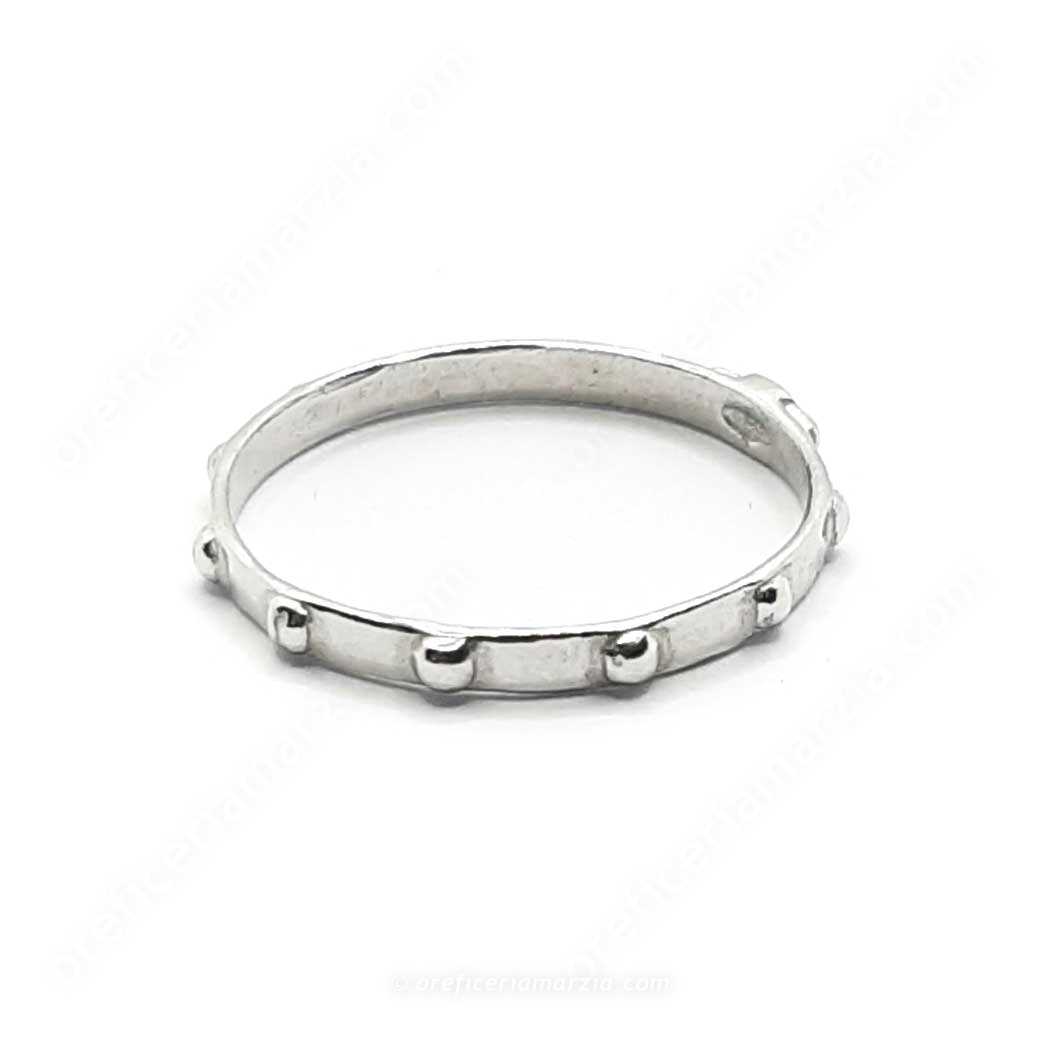 anello del rosario in argento 925 AN01AG