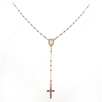 Rosario argento 925 zirconi e pendente