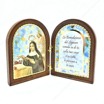 Dittico in legno con Santa Rita
