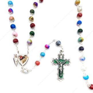 Rosario con pietre colorate