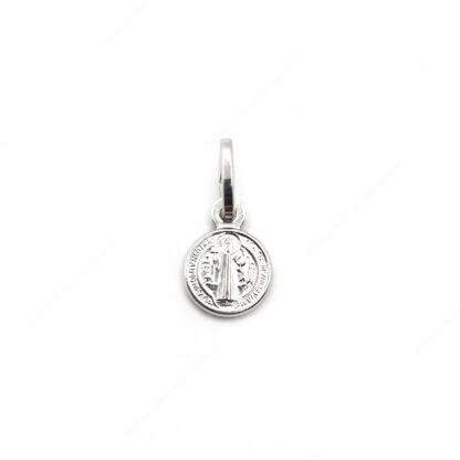 Medaglia di San Benedetto 12 mm in argento 925