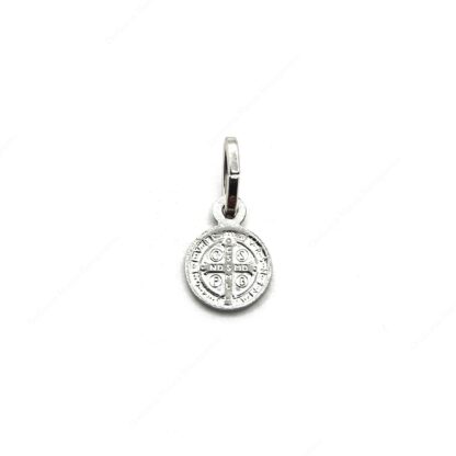 Medaglia di San Benedetto 12 mm in argento 925