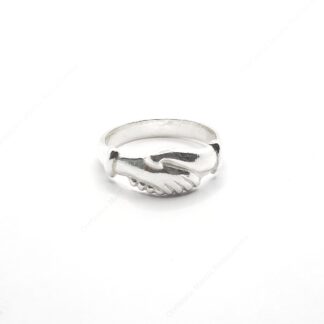 anello fede di santa rita in argento