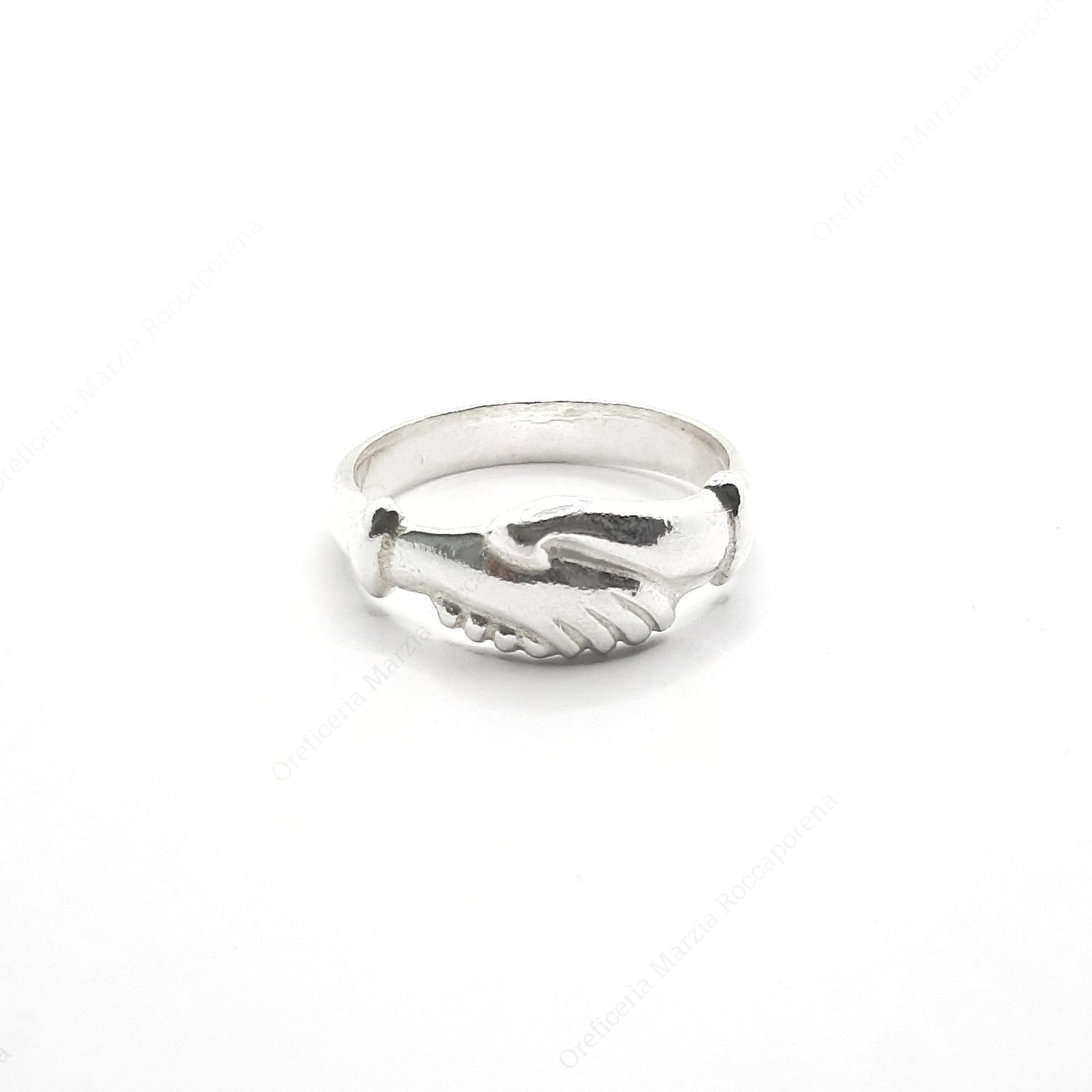 anello fede di santa rita in argento