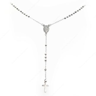 Rosario in acciaio con Santa Rita