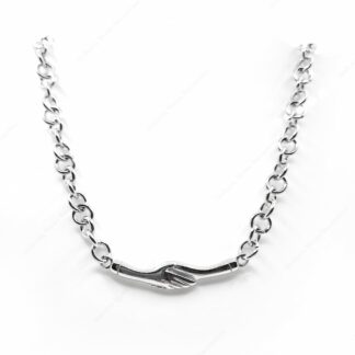 collana fede di Santa Rita in acciaio